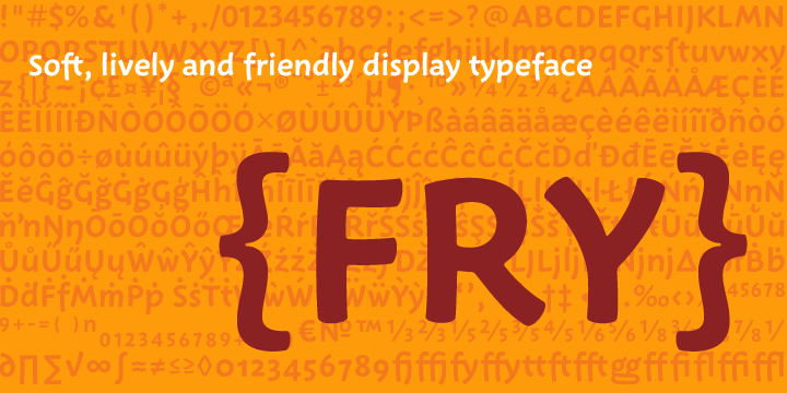 Пример шрифта Fry